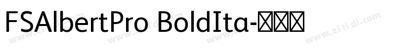 FSAlbertPro BoldIta字体转换